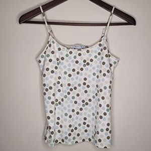 GAP Polka Dot Stretch Cami Tanl Sz M